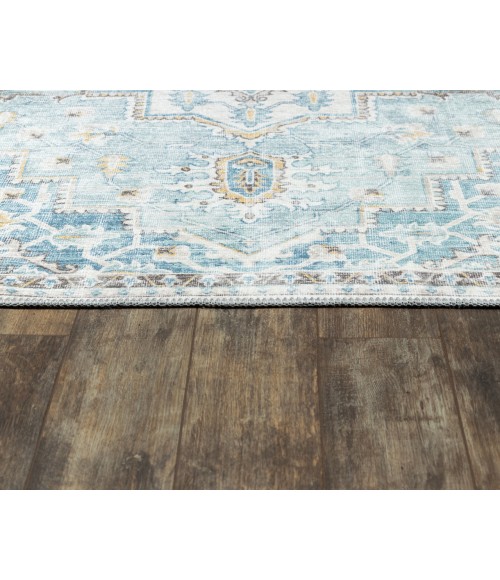 Afshar Area Rug Momeni Afshar Area Rug AFS32 Light Blue 5' X 7'6