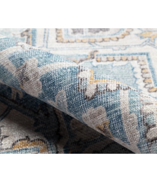 Afshar Area Rug Momeni Afshar Area Rug AFS32 Light Blue 5' X 7'6