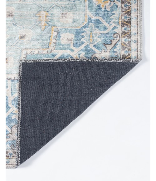 Afshar Area Rug Momeni Afshar Area Rug AFS32 Light Blue 5' X 7'6
