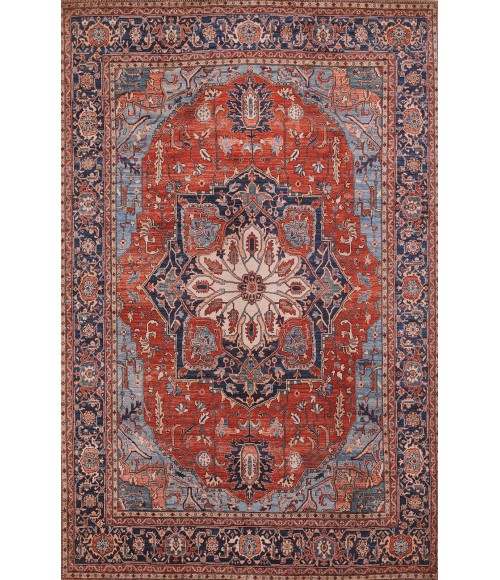 Afshar Area Rug Momeni Afshar Area Rug AFS37 Red 5' X 7'6