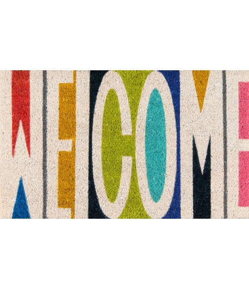 Aloha Area Rug Momeni Aloha Area Rug ALO-3 Welcome Multi 1'6 X 2'6