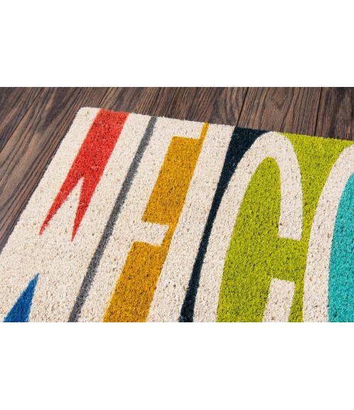 Aloha Area Rug Momeni Aloha Area Rug ALO-3 Welcome Multi 1'6 X 2'6