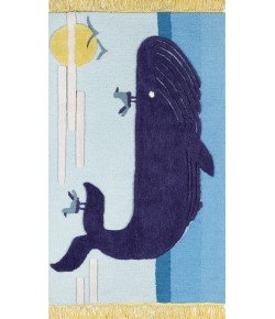 Momeni Novogratz Atticus Atc-2 Blue Area Rug 3 ft. X 5 ft. Rectangle