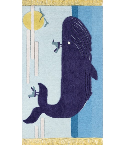 Atticus Area Rug Momeni Atticus Area Rug ATC-2 Noah Blue 4' X 6'