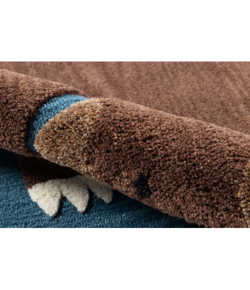 Momeni Atticus Area Rug ATC-4 Teddy Navy 4' X 6'
