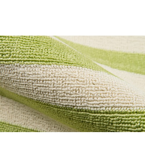 Momeni Baja Area Rug BAJ-1 Stripe Green 2'3 X 4'6