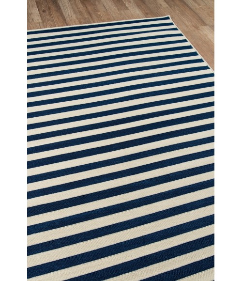 Momeni Baja Area Rug BAJ-1 Stripe Navy 6'7 X 9'6