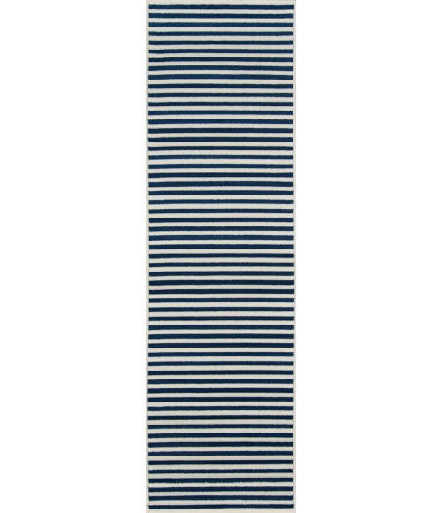 Momeni Baja Area Rug BAJ-1 Stripe Navy 6'7 X 9'6
