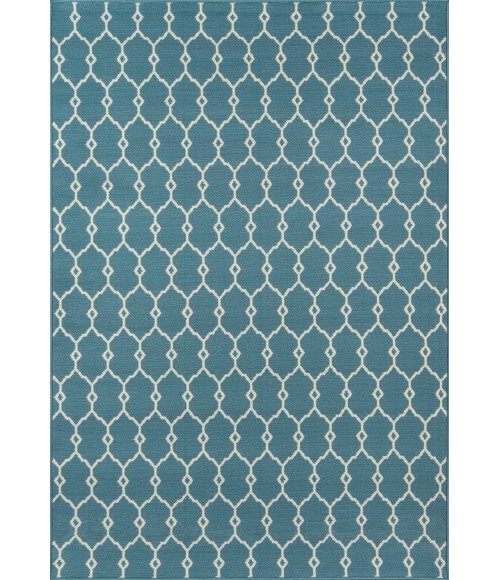 Momeni Baja Area Rug BAJ-2 Trellis Blue 7'10 X 10'10