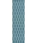 Momeni Baja Area Rug BAJ-2 Trellis Blue 5'3 X 7'6