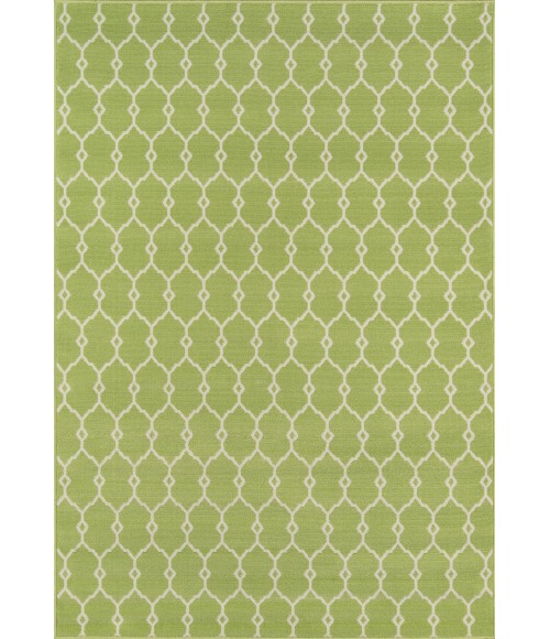 Momeni Baja Area Rug BAJ-2 Trellis Green 5'3 X 7'6