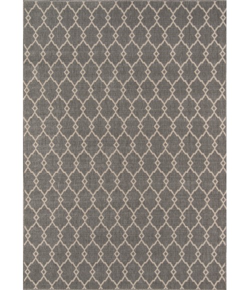 Momeni Baja Area Rug BAJ-2 Trellis Grey 5'3 X 7'6