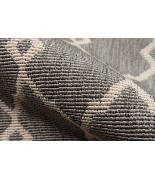 Momeni Baja Area Rug BAJ-2 Trellis Grey 5'3 X 7'6