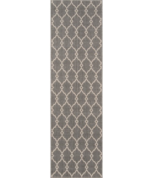 Momeni Baja Area Rug BAJ-2 Trellis Grey 5'3 X 7'6