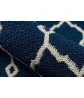 Momeni Baja Area Rug BAJ-2 Trellis Navy 5'3 X 7'6