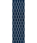 Momeni Baja Area Rug BAJ-2 Trellis Navy 5'3 X 7'6