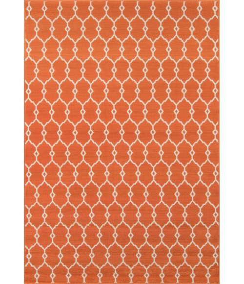 Momeni Baja Area Rug BAJ-2 Trellis Orange 2'3 X 7'6 Runner