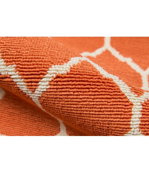 Momeni Baja Area Rug BAJ-2 Trellis Orange 3'11 X 5'7