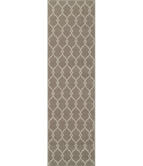 Momeni Baja Area Rug BAJ-2 Trellis Taupe 5'3 X 7'6