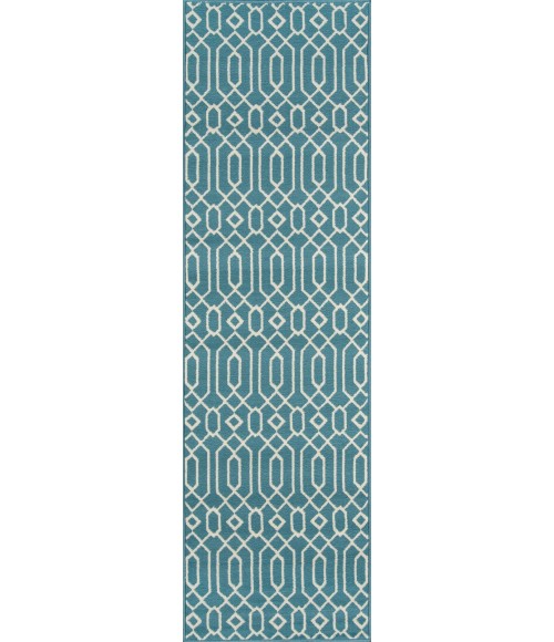 Momeni Baja Area Rug BAJ-3 Links Blue 2'3 X 7'6 Runner