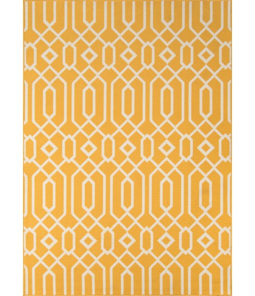 Momeni Baja Area Rug BAJ-3 Links Yellow 5'3 X 7'6
