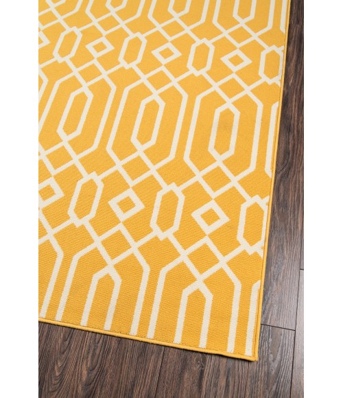 Momeni Baja Area Rug BAJ-3 Links Yellow 5'3 X 7'6