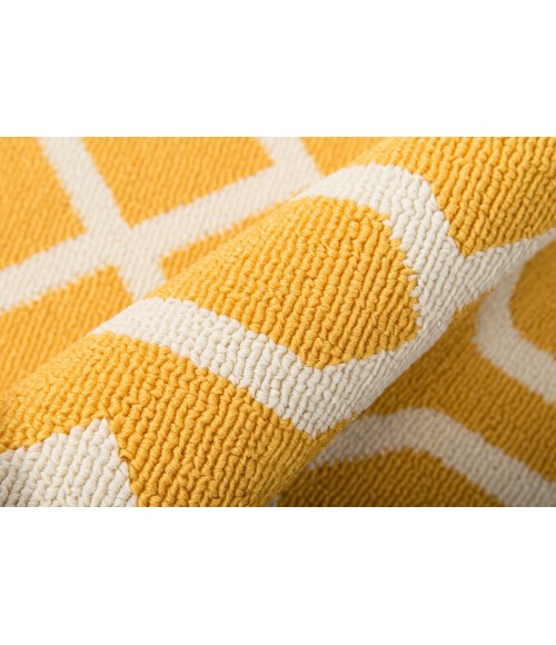 Momeni Baja Area Rug BAJ-3 Links Yellow 5'3 X 7'6