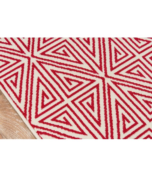 Momeni Baja Area Rug BAJ-4 Diamonds Red 2'3 X 7'6 Runner