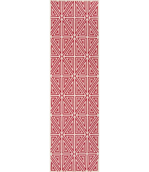 Momeni Baja Area Rug BAJ-4 Diamonds Red 2'3 X 7'6 Runner