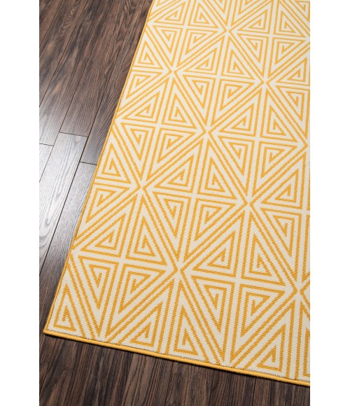 Momeni Baja Area Rug BAJ-4 Diamonds Yellow 5'3 X 7'6