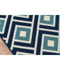 Baja Area Rug Momeni Baja Area Rug BAJ-7 Blocks Blue 5'3 X 7'6