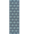 Baja Area Rug Momeni Baja Area Rug BAJ-7 Blocks Blue 5'3 X 7'6