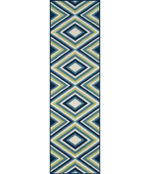 Momeni Baja Area Rug BAJ-8 Zig-Zag Multi 2'3 X 7'6 Runner