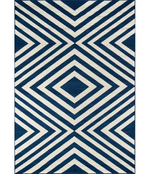 Momeni Baja Area Rug BAJ-8 Zig-Zag Navy 2'3 X 4'6