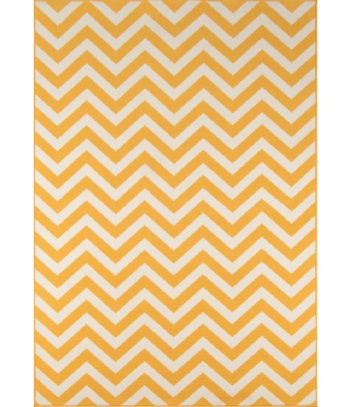 Momeni Baja Area Rug BAJ-9 Chevron Yellow 6'7 X 9'6