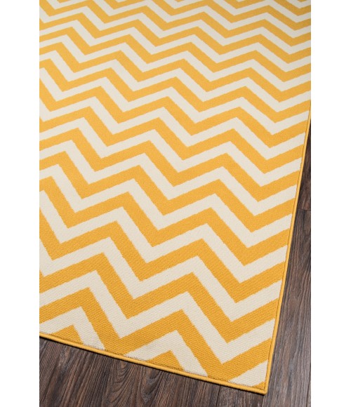 Momeni Baja Area Rug BAJ-9 Chevron Yellow 6'7 X 9'6