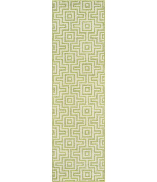 Momeni Baja Area Rug BAJ10 Retro Green 2'3 X 7'6 Runner