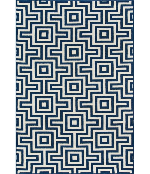 Momeni Baja Area Rug BAJ10 Retro Navy 2'3 X 7'6 Runner