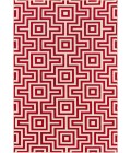 Momeni Baja Area Rug BAJ10 Retro Red 6'7 X 9'6