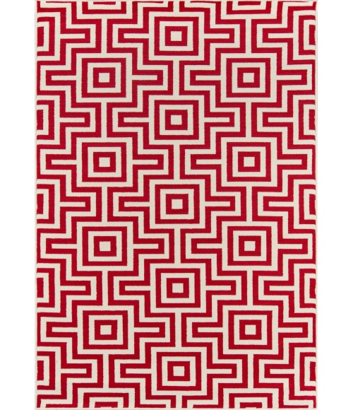 Momeni Baja Area Rug BAJ10 Retro Red 2'3 X 7'6 Runner