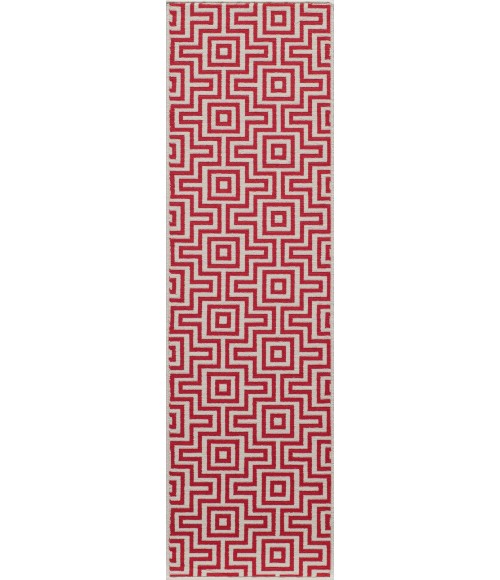 Momeni Baja Area Rug BAJ10 Retro Red 2'3 X 7'6 Runner