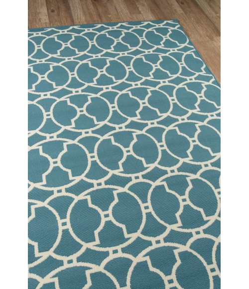 Momeni Baja Area Rug BAJ11 Moroccan Tile Blue 7'10 X 10'10