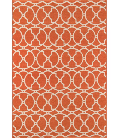Momeni Baja Area Rug BAJ11 Moroccan Tile Orange 2'3 X 4'6