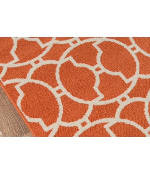 Momeni Baja Area Rug BAJ11 Moroccan Tile Orange 2'3 X 4'6