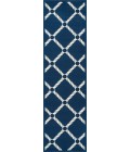 Baja Area Rug Momeni Baja Area Rug BAJ15 Nautical Rope Navy 2'3 X 7'6 Runner