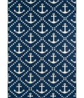 Momeni Baja Area Rug BAJ16 Anchors Navy 7'10 X 10'10