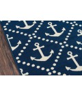 Momeni Baja Area Rug BAJ16 Anchors Navy 7'10 X 10'10