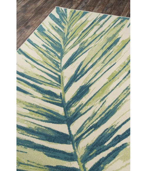 Momeni Baja Area Rug BAJ27 Palm Leaf Green 5'3 X 7'6