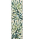 Momeni Baja Area Rug BAJ27 Palm Leaf Green 5'3 X 7'6