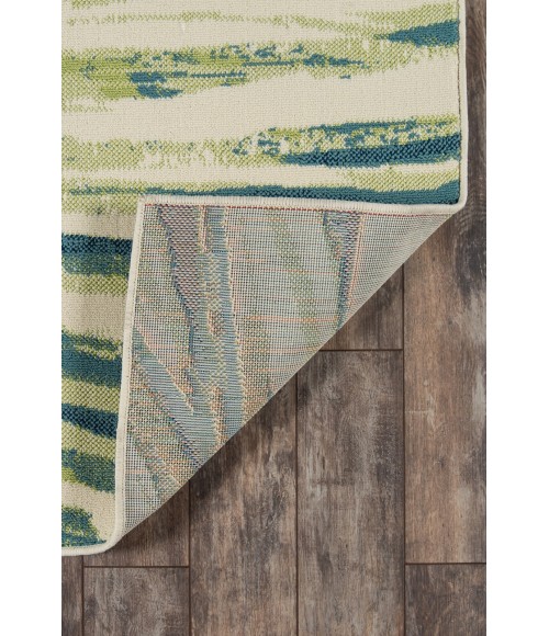 Momeni Baja Area Rug BAJ27 Palm Leaf Green 5'3 X 7'6